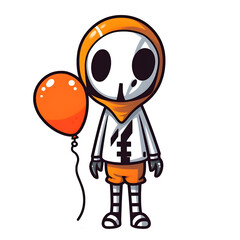 halloween cute cartoon character style generative AI.