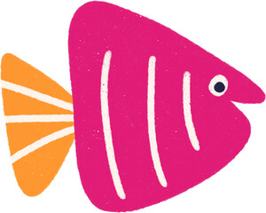 Cute Marine Life Cartoon Hand drawn Illustration