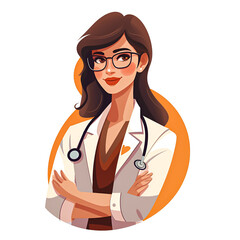 Illustration of doctor with stethoscope.