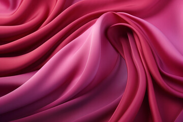 abstract fabric wave silk smooth majenta colours background. generations ai