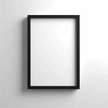 Simple black frame layout on a white background 
