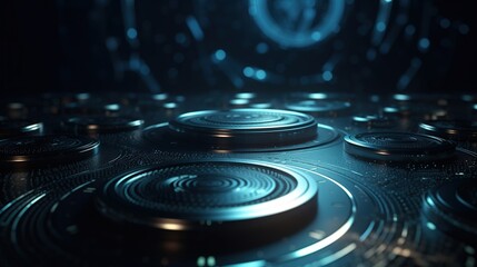 Futuristic Circular Field of Light with Technology Theme