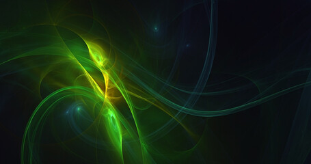 3D rendering abstract fractal electromagnetic background 