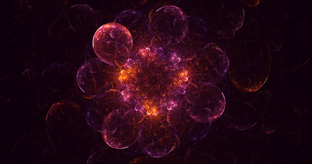 Obraz premium 3D rendering abstract round light background