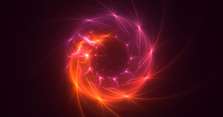 3D rendering abstract fantasy light fractal background