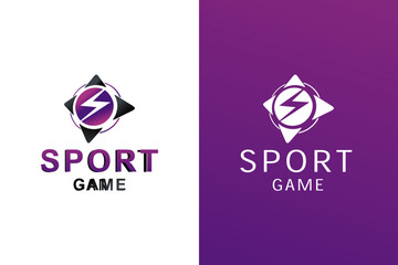 SPORT GAME logo design vector template with editable text