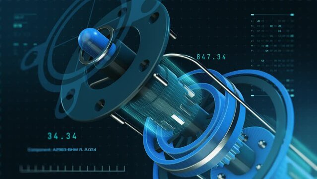 Mechanical prototype project, engineering computer drawing, cad futuristic interface, computer aided design concept, (3d render)