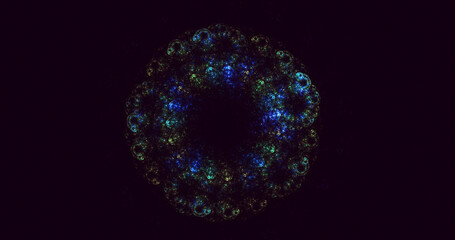 Obraz premium 3D rendering abstract multicolor fractal light background 