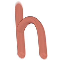 Alphabet a-z pink 3d lowercase letters.font for celebration, website, event, card, party. ABC