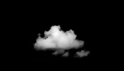 Set of white clouds or fog for design isolated on black background.	
