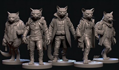 Step into the world of crime and mayhem with a gang of cartoon feline outlaws.