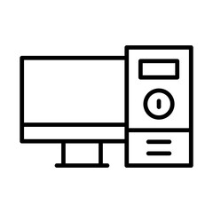 gaming pc icon or logo isolated sign symbol vector illustration - high quality black style vector icons