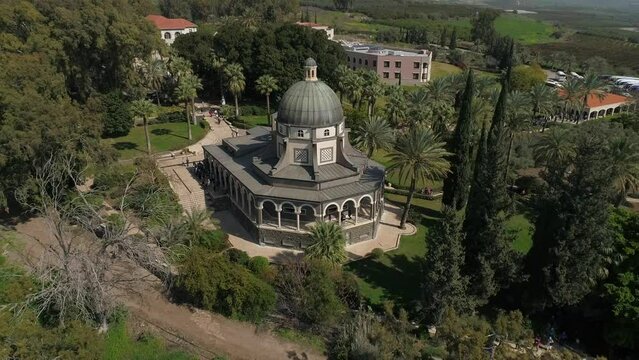 The Church of the Beatitudes, Roman Catholic church located on the Mount of Beatitudes by the Sea of Galilee near Tabgha and Capernaum in Israel