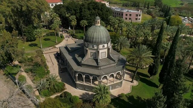The Church of the Beatitudes, Roman Catholic church located on the Mount of Beatitudes by the Sea of Galilee near Tabgha and Capernaum in Israel