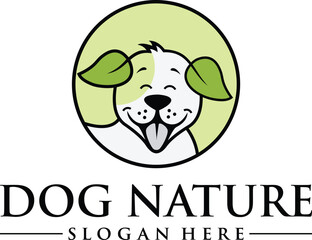 desain logo anjing alam, maskot nama brand