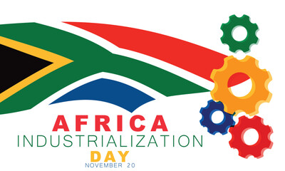 Africa Industrialization Day. background, banner, card, poster, template. Vector illustration.