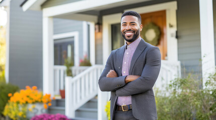 Confident and Approachable Real Estate Agent