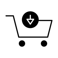 shopping cart icon or logo isolated sign symbol vector illustration - high quality black style vector icons