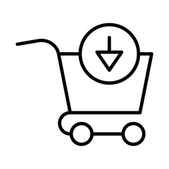 shopping cart icon or logo isolated sign symbol vector illustration - high quality black style vector icons
