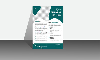 Corporate business flyer template design.