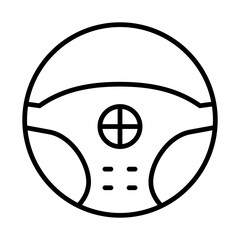 steering wheel icon or logo isolated sign symbol vector illustration - high quality black style vector icons