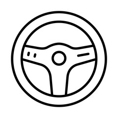 steering wheel icon or logo isolated sign symbol vector illustration - high quality black style vector icons