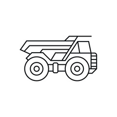 Truck. Editable icon. Vector.