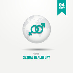 World Sexual Health Day September 4th background vector illustration 