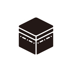 Hajj icon.Flat silhouette version.