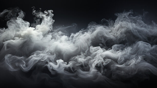Ethereal Reverie: Enigmatic White Smoke in Isolation. Generative AI
