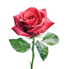 Naklejka premium Rose png Rose flower png Rose transparent background flower png red rose png red Rose with leaf