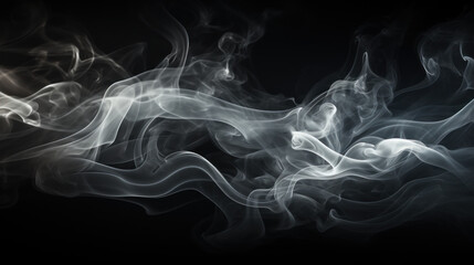 Fototapeta premium Whispers of Eternity: Enigmatic White Smoke in Isolation. Generative AI