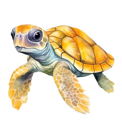 Baby Turtle Watercolor Clipart