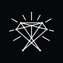  diamonds  logo  with A letter in a flat style.