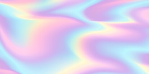 Y2K Retro Futurism iridescent playful pastel holographic heatmap ombre gradient blur background texture. Modern opalescent pale rainbow abstract color swirl nostalgic webpunk pattern, Generative AI