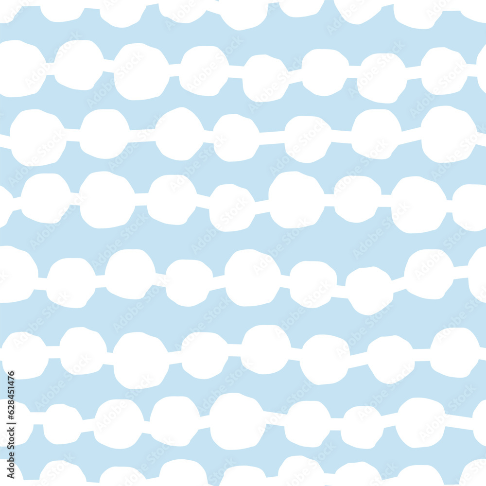 Wall mural beautiful simple pattern with hand drawn polka dots. vector seamless texture with abstract circles a