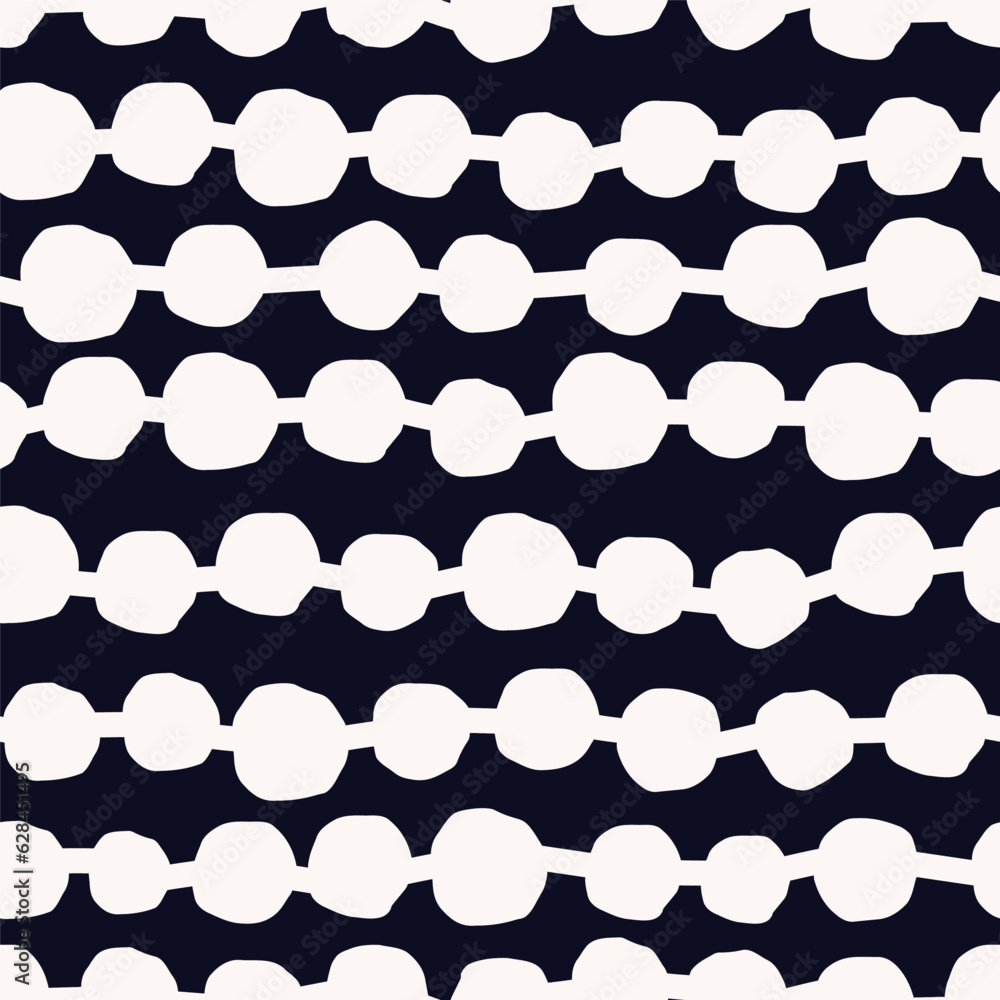 Wall mural beautiful simple pattern with hand drawn polka dots. vector seamless texture with abstract circles a