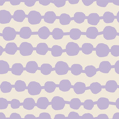 Beautiful simple pattern with hand drawn Polka Dots. Vector seamless texture with abstract circles and garland. Creative geometric background