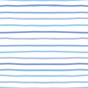 Classic lined seamless pattern. Cute and simple horizontal lines texture. Hand drawn thin colourful  lines background