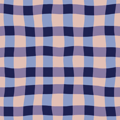 Bold classic plaid texture. Abstract checkered lines pattern. Vector seamless lined background - 628451641