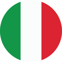 Fototapeta Round Italy flag vector icon isolated on white background . Italian flag circle obraz
