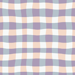 Bold classic plaid texture. Abstract checkered lines pattern. Vector seamless lined background - 628451652