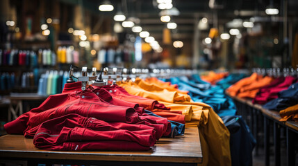 Artisanal Craftsmanship: Garment Factory in Italy. Generative AI