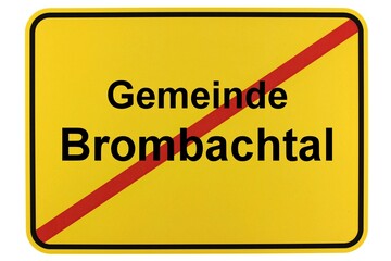Illustration eines Ortsschildes der Gemeinde Brombachtal in Hessen