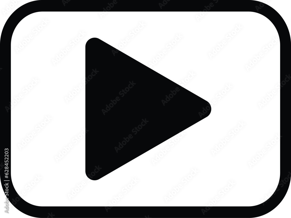 Poster video play button icon vector . play button icon symbol