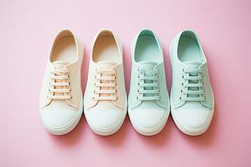 Colorful shoes on a clean background