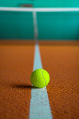 tennis ball on the line