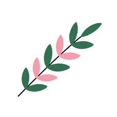 Flat hand drawn vector illustration of flower