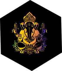 Hindu lord ganesha vector image