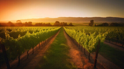 Sunset Serenity in the Grapevines